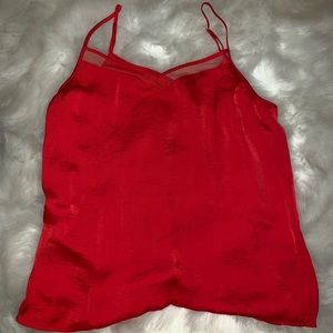 silky red tank top